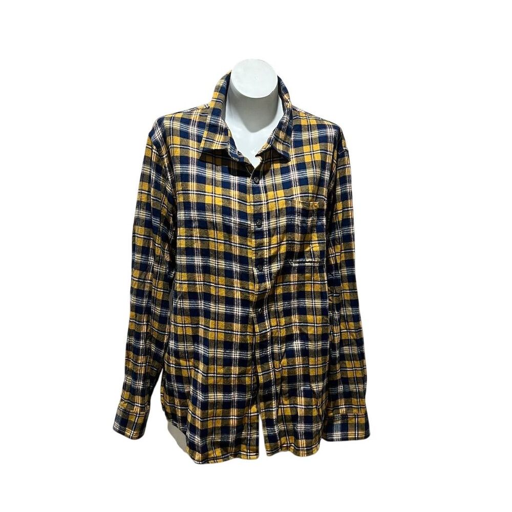 Valor Men's XL Plaid Flannel Button-Up Shirt Multicolor Casual